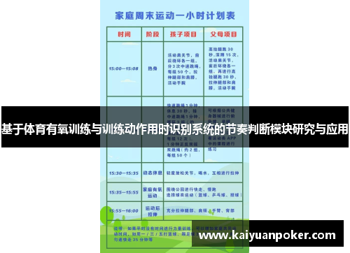 基于体育有氧训练与训练动作用时识别系统的节奏判断模块研究与应用